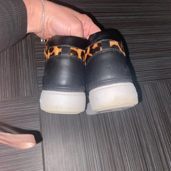 Sneakers Michael Kors sneakers Leopard & Leather Size 8 High Tops black brown - Picture 4 of 5